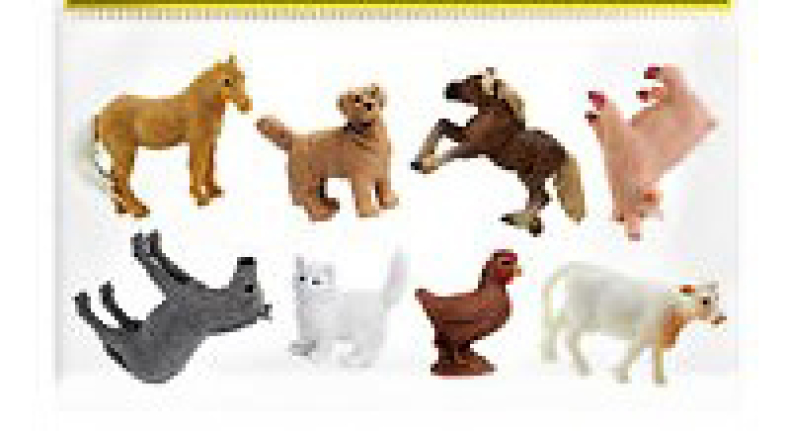 Mini Toys: Dogs, Cats, Horses, Pigs, Cows, Donkeys, Chickens